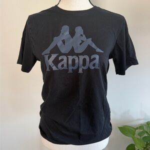 Kappa Black Tee with Red Logo Tag